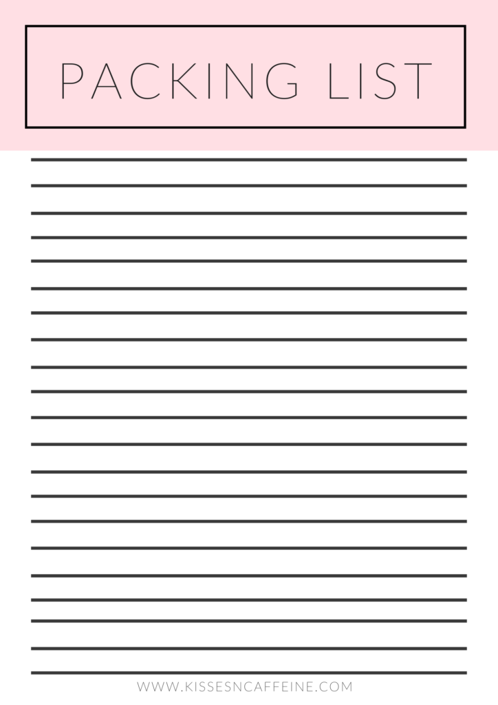 Pink and black list with lines