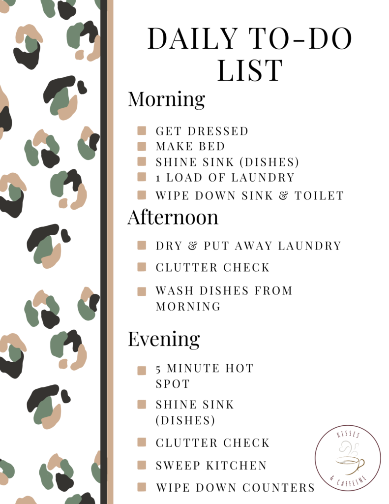 Daily To-Do List with leopard print