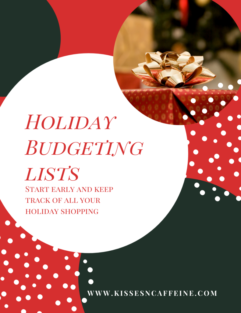 Holiday Budgeting Lists