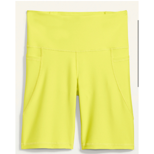 Yellow biker shorts