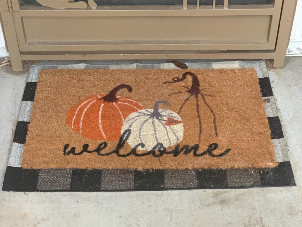 Pumpkin welcome mat